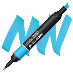 Winsor & Newton Promarker - Cyan marker and swatch