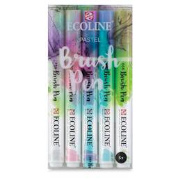 
Royal Talens Ecoline Brush Pen Marker Set- 5 Pastel colors shown in package