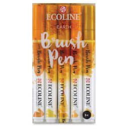 
Royal Talens Ecoline Brush Pen Marker Set- 5 Earth Tones shown in package