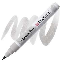 Royal Talens Ecoline Brush Marker - Warm Grey Light marker and swatch