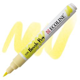 Royal Talens Ecoline Brush Marker - Pastel Yellow marker and swatch