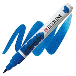 Royal Talens Ecoline Brush Marker - Ultramarine Light marker and swatch
