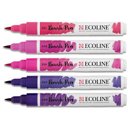 Royal Talens Ecoline Brush Pen Marker Set- 5 Violet Hues