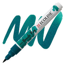 Royal Talens Ecoline Brush Marker - Fir Green marker and swatch