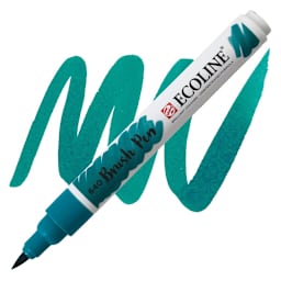 Royal Talens Ecoline Brush Marker - Bluish Green marker and swatch