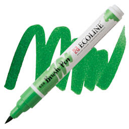 Royal Talens Ecoline Brush Marker - Forest Green marker and swatch