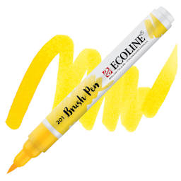 Royal Talens Ecoline Brush Marker - Light Yellow marker and swatch