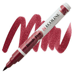 Royal Talens Ecoline Brush Marker - Red Brown marker and swatch
