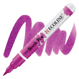 Royal Talens Ecoline Brush Marker - Red Violet marker and swatch