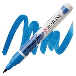 Royal Talens Ecoline Brush Marker - Ultramarine Deep marker and swatch