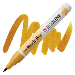 Royal Talens Ecoline Brush Marker - Yellow Ochre marker and swatch