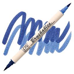 Zig Brushables Dual Tip Marker - Navy marker and swatch