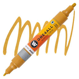 Molotow One4All Acrylic Twin Marker - Ochre Brown Light marker and swatch