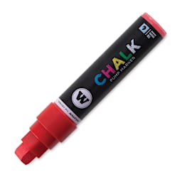 Molotow Chalk Markers - 15mm Red Chisel Nib marker shown uncapped at angle