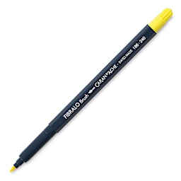 Caran d'Ache Fibralo Brush Marker - Lemon Yellow