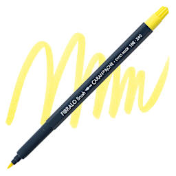Caran d'Ache Fibralo Brush Marker - Lemon Yellow marker and swatch