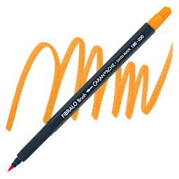 Caran d'Ache Fibralo Brush Marker - Orange marker and swatch