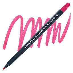 Caran d'Ache Fibralo Brush Marker - Pink marker and swatch
