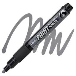 Pentel Paint Marker - Gray  marker and swatch