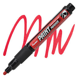 Pentel Paint Marker - Red marker and swatch
