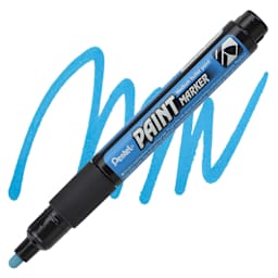 Pentel Paint Marker - Sky Blue marker and swatch