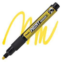 Pentel Paint Marker - Yellow marker and swatch