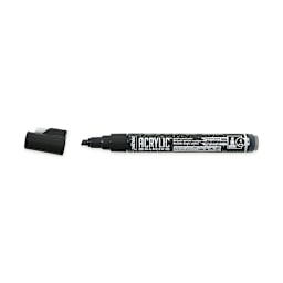 Pebeo Acrylic Marker - Precious Black, 4 mm, Chisel Nib