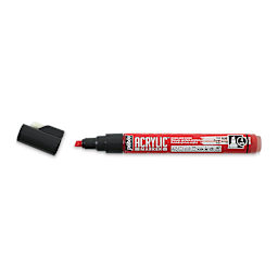 Pebeo Acrylic Markers - Uncapped Red Marker shown horizontally
