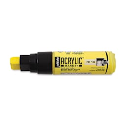 Pebeo Acrylic Marker - Fluorescent Yellow, 5-15 mm, Flat Nib