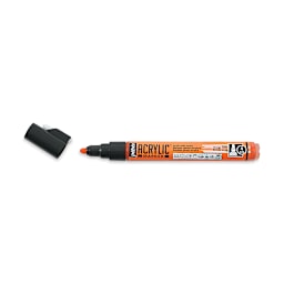 Pebeo Acrylic Markers - Uncapped Orange marker shown horizontally
