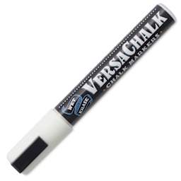 VersaChalk Wet Erase Liquid Chalk Marker - White, 5 mm, Bold Tip, cap on