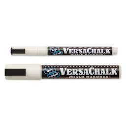 VersaChalk Wet Erase Liquid Chalk Markers - White, Set of 2, caps on