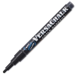VersaChalk Wet Erase Liquid Chalk Marker - Classic Jet Black, 3 mm, Fine Tip, cap off