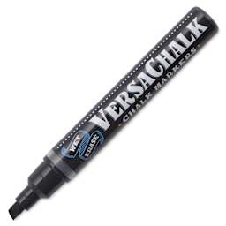 VersaChalk Wet Erase Liquid Chalk Marker - Classic Jet Black, 5 mm, Bold Tip, cap off