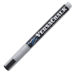VersaChalk Wet Erase Liquid Chalk Marker - Classic Storm Grey, 3 mm, Fine Tip, cap on