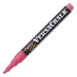 VersaChalk Wet Erase Liquid Chalk Marker - Vivid Mandy Pink, 3 mm, Fine Tip, cap off