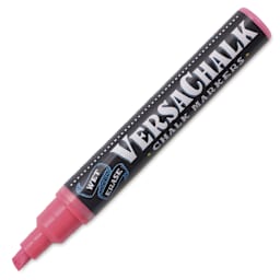 VersaChalk Wet Erase Liquid Chalk Marker - Vivid Mandy Pink, 5 mm, Bold Tip, cap off