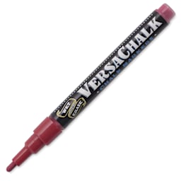 VersaChalk Wet Erase Liquid Chalk Marker - Classic Brick Red, 3 mm, Fine Tip, cap off