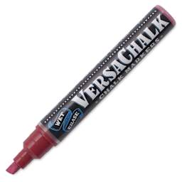 VersaChalk Wet Erase Liquid Chalk Marker - Classic Brick Red, 5 mm, Bold Tip, cap off