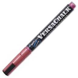 VersaChalk Wet Erase Liquid Chalk Marker - Metallic Ruby Red, 3 mm, Fine Tip, cap on