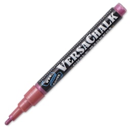 VersaChalk Wet Erase Liquid Chalk Marker - Metallic Ruby Red, 3 mm, Fine Tip, cap off