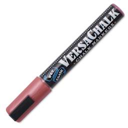VersaChalk Wet Erase Liquid Chalk Marker - Metallic Ruby Red, 5 mm, Fine Tip, cap on