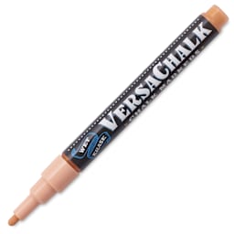 VersaChalk Wet Erase Liquid Chalk Marker - Classic Peach, 3 mm, Fine Tip, cap off