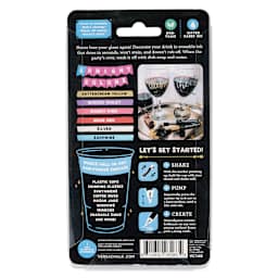 VersaChalk Wet Erase Liquid Chalk Wine Glass Markers - Bright Colors, Set of 6, back of the packaging