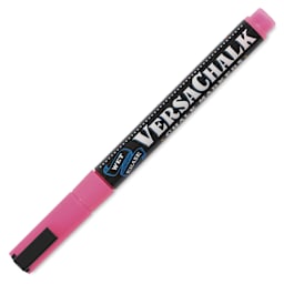 VersaChalk Wet Erase Liquid Chalk Marker - Neon Pink, 3 mm, Fine Tip, cap on