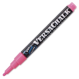 VersaChalk Wet Erase Liquid Chalk Marker - Neon Pink, 3 mm, Fine Tip, cap off