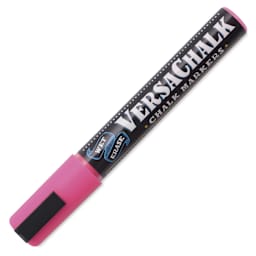 VersaChalk Wet Erase Liquid Chalk Marker - Neon Pink, 5 mm, Bold Tip, cap on