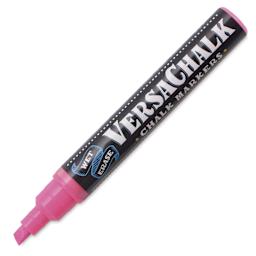 VersaChalk Wet Erase Liquid Chalk Marker - Neon Pink, 5 mm, Bold Tip, cap off