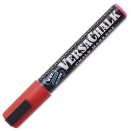 VersaChalk Wet Erase Liquid Chalk Marker - Neon Red, 5 mm, Bold Tip, cap on