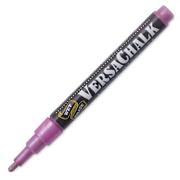 VersaChalk Wet Erase Liquid Chalk Marker - Metallic Rose Quartz, 3 mm, Fine Tip, cap off